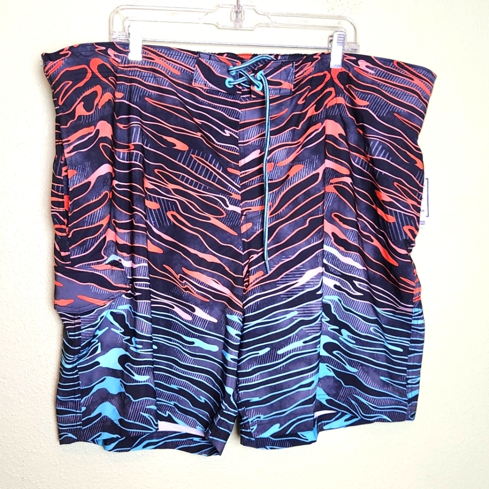 NWT - Mens Striped Swim Trunks Size 3XL